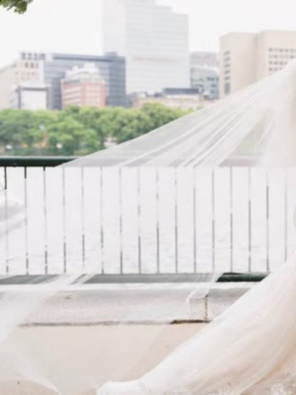 Cathedral Wedding Veil with Blusher – 108" x 108" – Light Ivory
